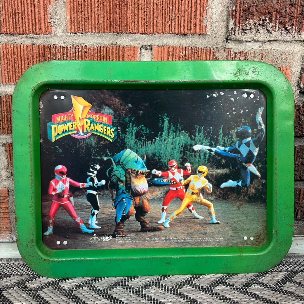 1994 Mighty Morphin Power Rangers Metal TV Dinner Tray